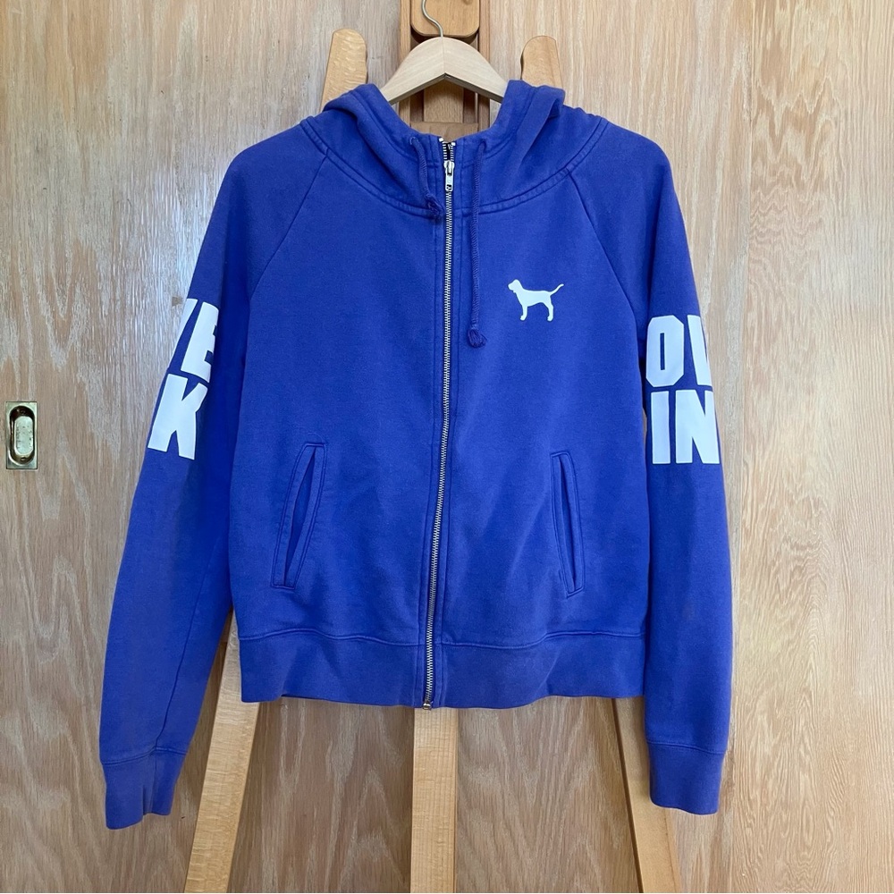 Victoria's Secret PINK purple zip up hoodie!